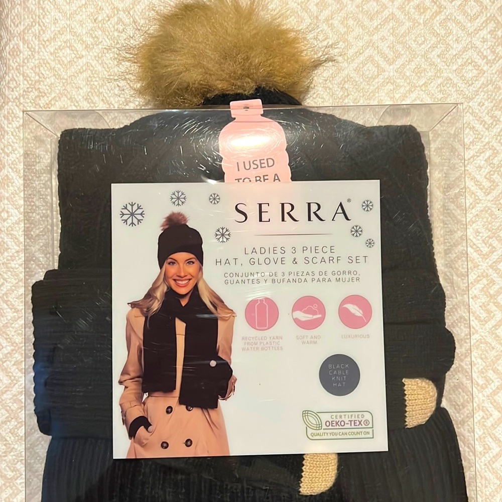 Serra Ladies 3 piece Hat, Glove and Scarf set